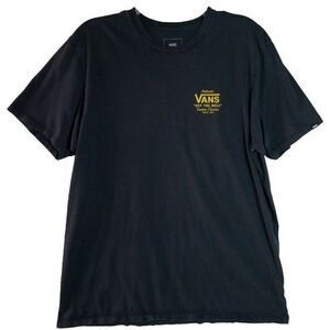 Autentic Vans Off The Wall Mens Size L Black T-Shirt Custom Classics Back Logo